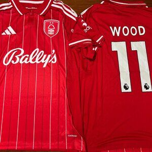 ENGLAND Premier AFC NOTTINGHAM FOREST CHRIS WOOD JERSEY Sz M,L,XL,2XL by Adidas